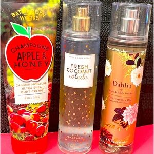 Bath and Body Works Full Size spray mists
